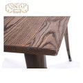 wholesale restaurant furniture wood rectangle dining table fashion design